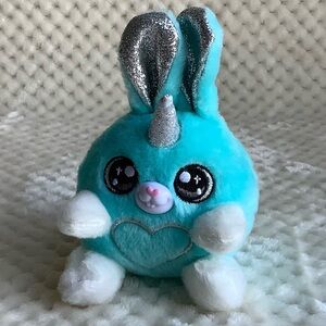 ZURU Rainbocorns Bunnycorn Teal Silver Plush Stuffed Animal Toy w Wings
